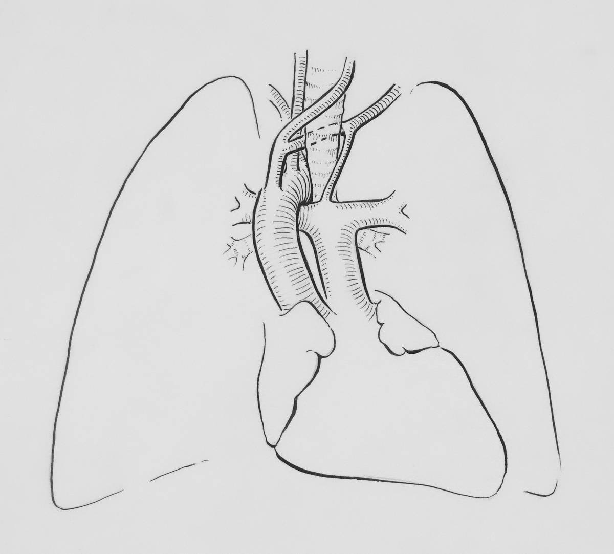 Man using lung purification program technique while working at desk